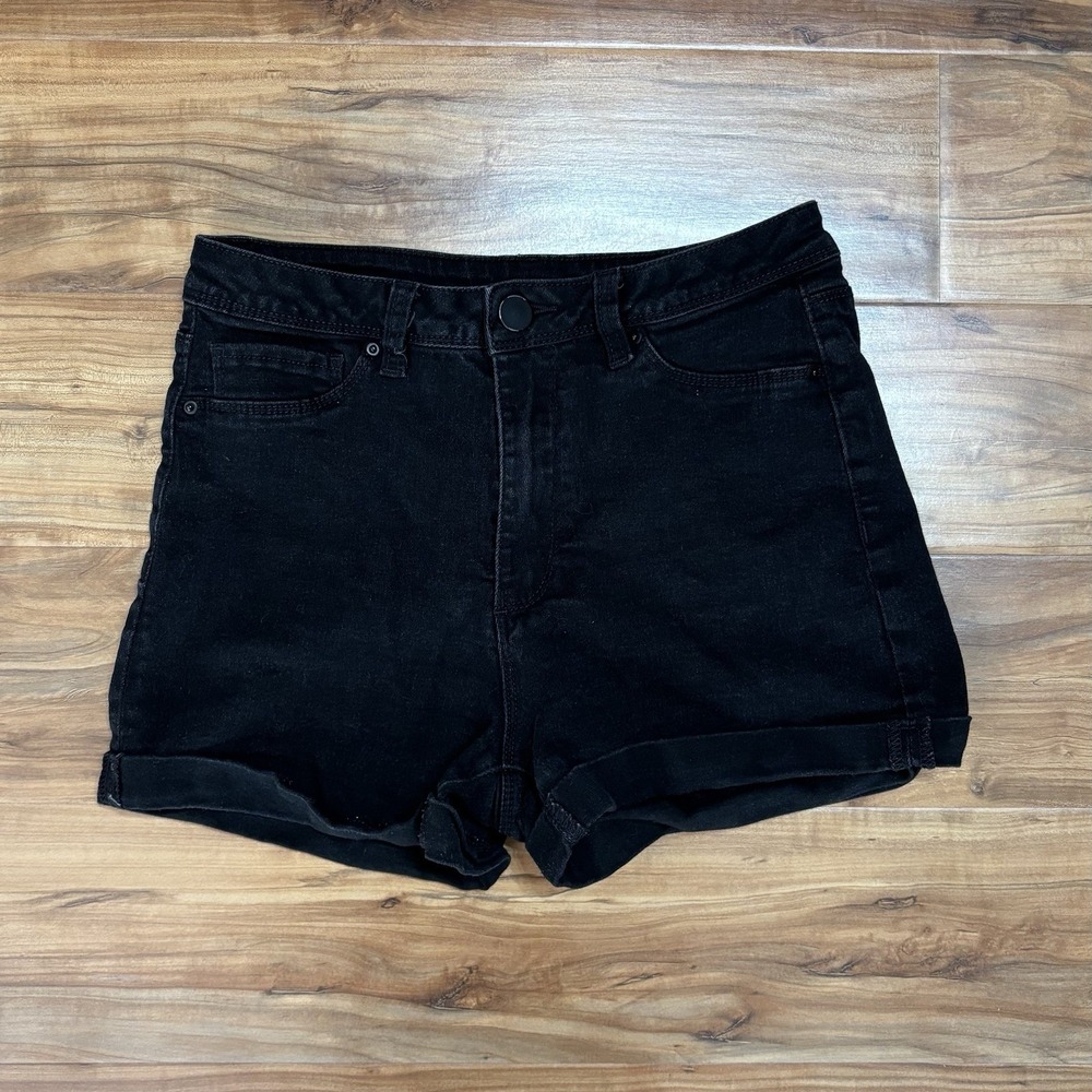 SHEIN SXY Ladies‎ High Rise Shorts Black Denim Size 29